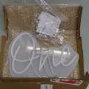 One Year Old Birthday Table Number Neon Sign Desk Lamp Night Light Wedding Letter LED Neon Sign Wedding Table Decorations Neon Light Bedroom Home Room Decor Christmas Party Warm White USB 28.819.6CM