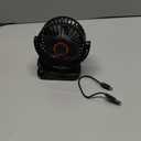 SUNGOOYUE Compact 360 Degree Rotating Fan for Work, Rechargeable Miniature Table Fan for Desk in Bedroom, Office, 10,000 MAh USB ClampHolderOn (Blue)