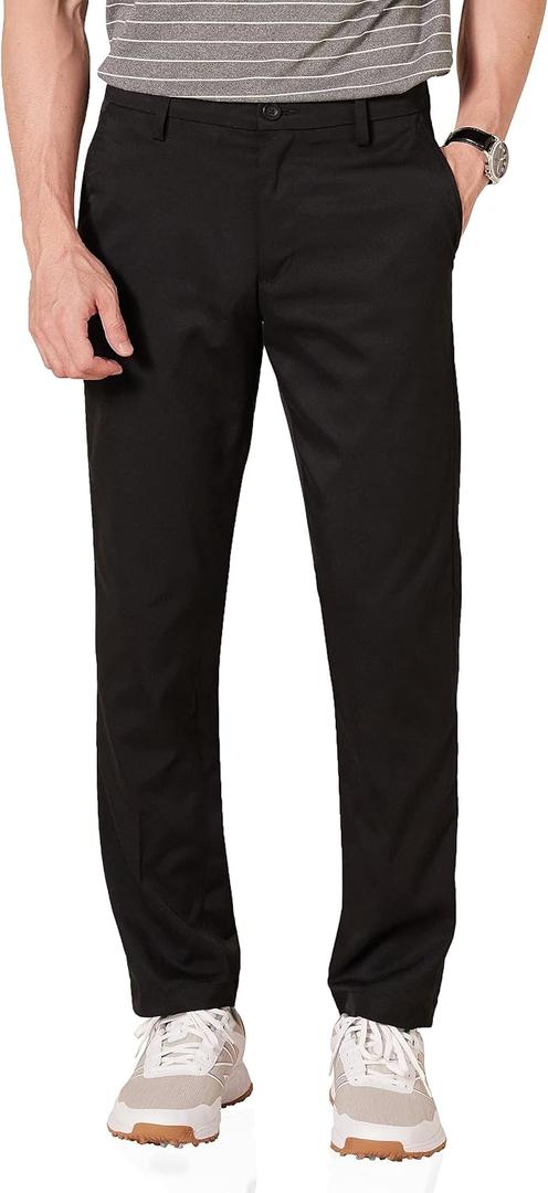 Amazon Essentials Men's Slim-Fit Stretch Golf Pant (33W x 30L, Black)