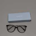 Gaoye Blue Light Blocking Glasses - Trending Round TR90 Frames, Metal Arms, UV400 Protection - Matching Soft Case (*1-light Black Frame/Transparent Lens)