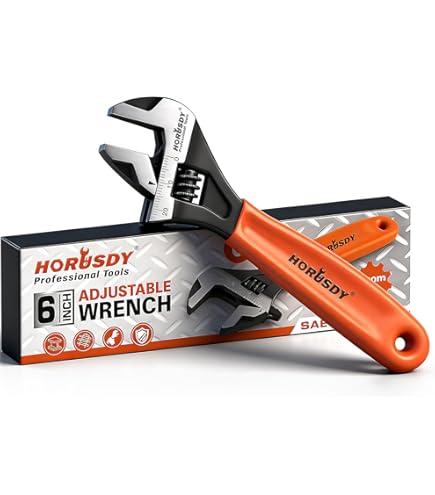 Horusdy Adjustable Wrench, 6 inch