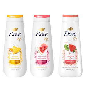 Dove Limited Edition Body Wash for women 3 count Mixed Summer Variety Pack for Hydrated & Soft Skin 20 fl oz