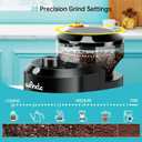 Wancle Electric Burr Coffee Grinder - Adjustable with 28 Precise Grind Settings for 12 Cups - Professional Coffee Bean Grinder (Plastic, Black)