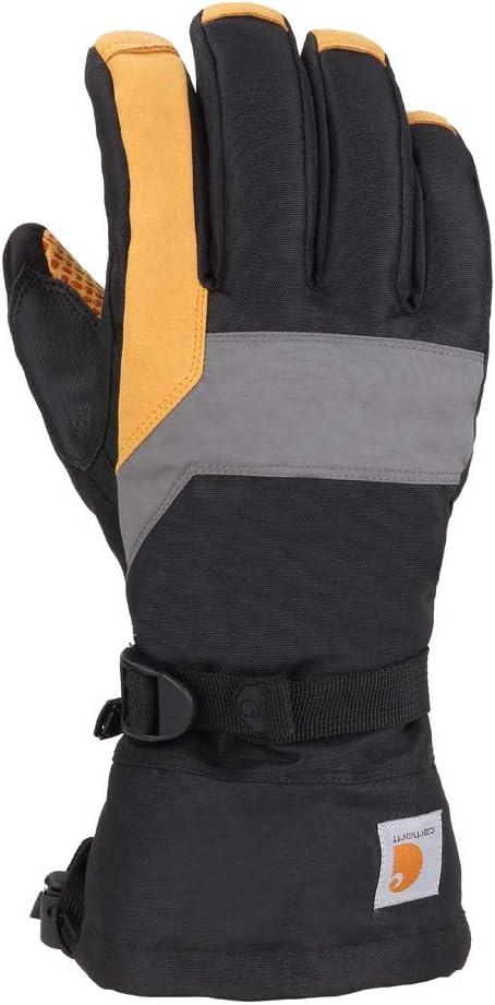 Carhartt Men's A726 Pipeline Glove (Medium, Black/Dark Grey/Barley)