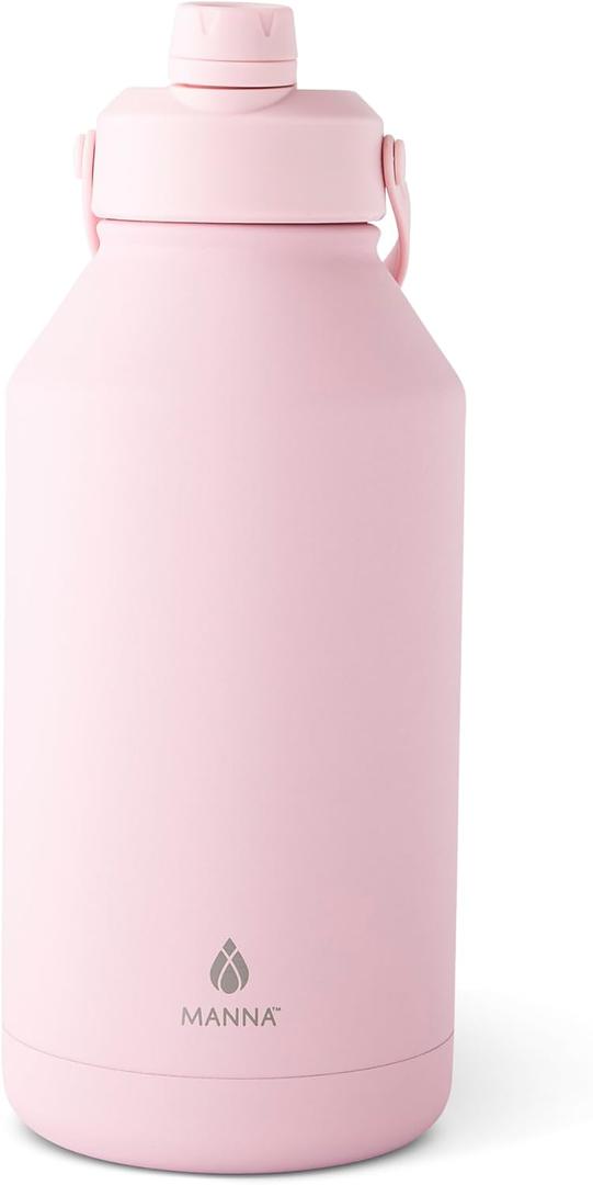 Manna Ranger Dual Insulated Stainless Steel Bottle - 64 Oz - Rose Whisper