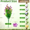 CLEANGOR 28 Bundles Artificial Flowers for Outdoors, UV Resistant Artificial Outdoor Plants, Faux Plants for Spring Summer Garden, Porch, Window Box, Hanging Planters, Home Wedding Farmhouse 