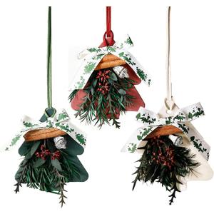 2 x Car Air Fresheners, Christmas Scented Hanging Ornaments, Winter Fir & Spice Gingerbread & Holiday Bonfire Scents Cards Air Freshener for Car, Home, Office, Holiday Dcor Gift  3 Pack