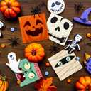 Halloween Party Supplies Kit for 24 Guests - Halloween Design with Disposable Dinner & Dessert Plates, Napkins, Cups, Tablecloth, and Banner -for Birthday Party Decorations