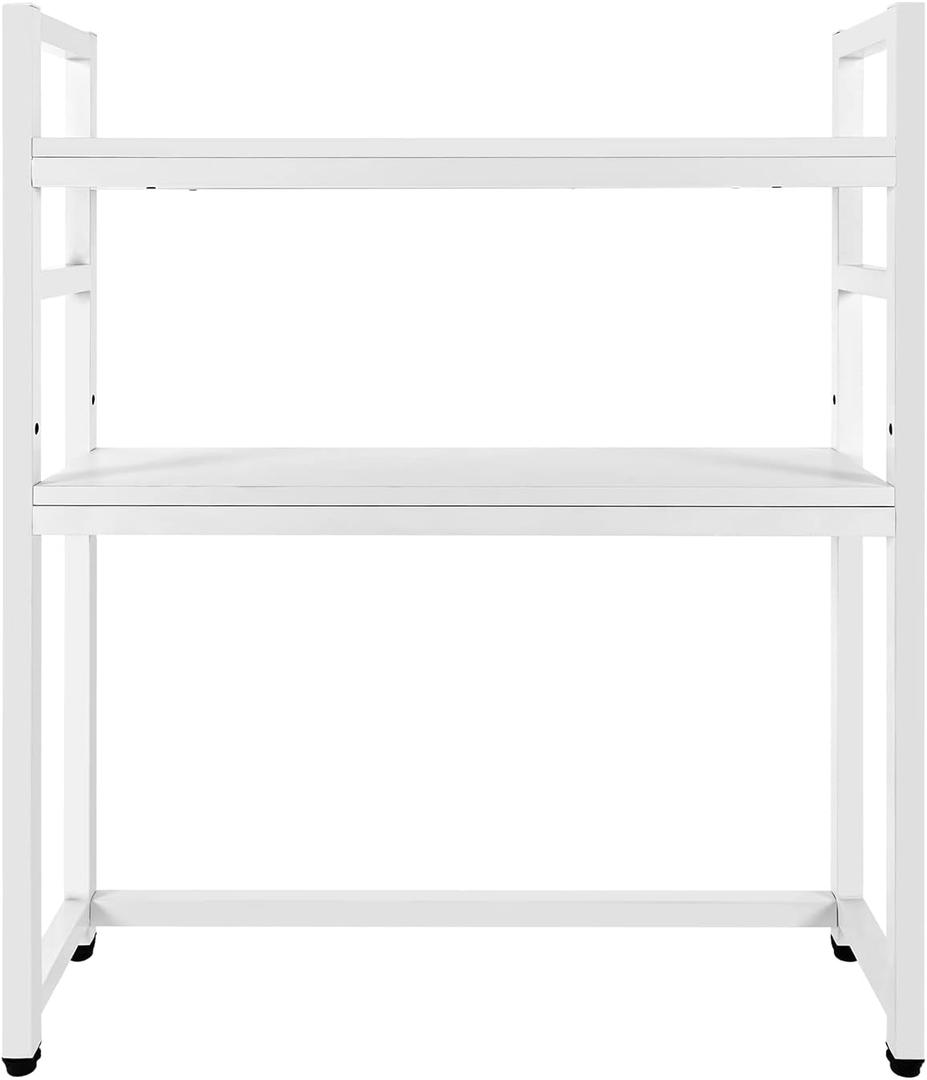 Computer Desktop Bookcase, 2 Layers, Adjustable Layer Spacing 21.7 in, Load-Bearing 70 Pounds, for Storing Books, Documents, Photos, Cosmetics, Plants and Other Items
