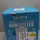 Stainless Steel Humidifier, 3L Warm Mist Humidifier, Easy Clean with Warm Steam Humidifier, Healthy Air Mist Humidifiers for Bedroom Living Room, with Sleep Mode and Auto-off Setting