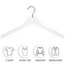 TOPIA HANGER White Wooden Hangers 29 Pack, 0.28 inch Slim Wood Clothes Hanger with Flat Design and Smooth Notches, Lightweight & Durable Space Saving Hangers for Shirt, Coat, Camisole-CT31W
