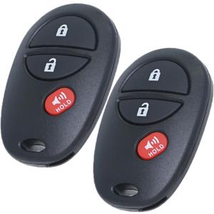 MechanMagic Car Key Fob Replacement for Toyota Tundra Tacoma Sequoia Sienna Highlander Keyless Entry Remote Control 2005 2006 2007 2008 2009 2010 2011 2012 2013 FCC ID:GQ43VT20T 2 Pack