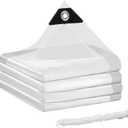 Clear Tarp 5 Mil PE  3X6 Ft Clear Tarps with Grommets, Heavy Duty Waterproof Clear Plastic Tarp for Patio, Greenhouse, Outdoor, Camping