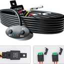 HIKARI 2021 New LED Light Bar Relay Wiring Harness Kit, 2 Leads 12V 40A On/Off Switch Power Blade Fuse for Off Road Pickup Trucks Jeep Ford ATV UTV SUV Boat