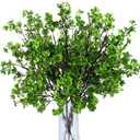 DoubleWood 10 Pcs Babys Breath Green Flowers Artificial Gypsophila Flowers St. Patrick's Day Fake Silk Flowers for Home Decor Spring Floral Arrangement Table Centerpieces (10, Green)