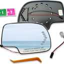 Passenger Right Side Heated Mirror Glass Compatible with 2003-2006 Cadillac Escalade, Chevrolet Avalanche, Silverado, Suburban, Tahoe, GMC Sierra, Yukon Right Side Convex Mirror with Turn Signal