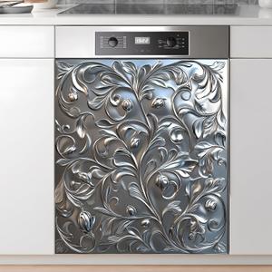 Dishwasher Magnet Sticker Cover: Panel Decal Decorative for Kitchen Decoration, 23"x26" Home Appliances Decor Stickers Panel Decor