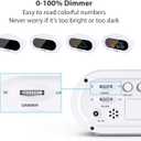 REACHER Small Colorful LED Digital Alarm Clock with Snooze, Simple to Operate, Full Range Brightness Dimmer, Adjustable Alarm Volume, Outlet Powered Compact Clock for Bedrooms, Bedside, Desk, Shelf