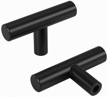 homdiy Black Cabinet Knobs 20Pack Single Hole Drawer Knobs Black Kitchen Drawer Pulls and Knobs Stainless Steel Cabinet Hardware for Bathroom, Cupboard