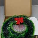 Jetec 10 Pcs Small Christmas Window Wreath with Red Bow Bulk 12 Indoor Lighted Christmas Wreath Artificial for Wall Front Door Farmhouse Kitchen Outdoor Holiday Decoration (Green)