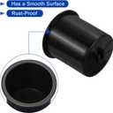 uxcell 2 Pcs Plastic Drop-in Cup, 4.25" x 4.2" Drink Can Holder Poker Table Cup Holder Insert for Sofa Boat Car Marine, Black
