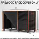GREENER Heavy Duty Wood Rack Cover - 4FT, Waterproof & Weather Resistant, PVC Coated - Fits Tikimilor, ULIOK, NANNARDOSO