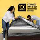 Mattress Bags for Moving with 8 Handles Full XL - 2 PACK Extra-Thick Mattress Bag for Moving - Reusable Mattress Storage Bag - Zippered Mattress Cover for Moving, Moving Mattress Bag Protector