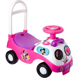 Kiddieland Minnie Mouse My First Activity Ride-On with Lights, Sounds, Steering Wheel, Toddler Push Car Ages 13, Educational Clock, Batteries Included, Large