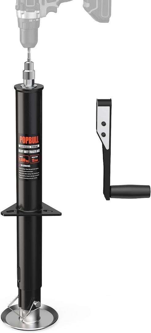 5000lbs A-Frame Trailer Jack,30" Lift 20-24V Cordless Drill Compatible with Adjustable Drop Leg for RV Trailer, Horse Trailers, Utility Trailers