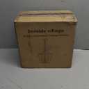 4 Light Rustic Chandelier, Farmhouse Lantern Fixture with Brushed White Oak Cage and Adjustable Chain, E12 Base Geometric Hanging Light Fixture Ceiling lighting for Entryway Kitchen Island, Indoor Use