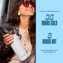 S'well Recycled Stainless Steel Explorer with Flip Straw Lid, 24oz, Moonstone, Triple Layered Vacuum Insulated Containers Keeps Drinks Cold for 36 Hours and Hot for 8
