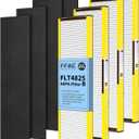FLT4825 Filter B HEPA Pure Replacement Compatible with GermGuardian AC4825, AC4825E, AC4300, AC4800, AC4900, AC4850 Air Purifier, 4 Pack