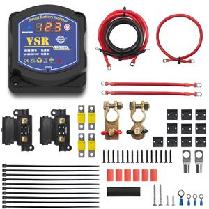 Dual Battery Isolator Kit 12V 140amp, Voltage Sensitive Relay VSR, Smart Battry Isolator Compatible with UTV Marine car RV Boat Truck Trailer ATV Camper Moto, Not Fit for Lithium Batteries