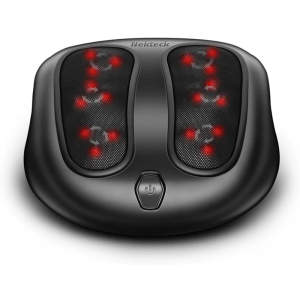 Nekteck Foot Massager with Heat, Shiatsu Heated Electric Kneading Foot Massager Machine for Neuropathy, Plantar Fasciitis, Feet Massage for Pain Relief, Circulation, Valentines Gifts for Man Woman Her