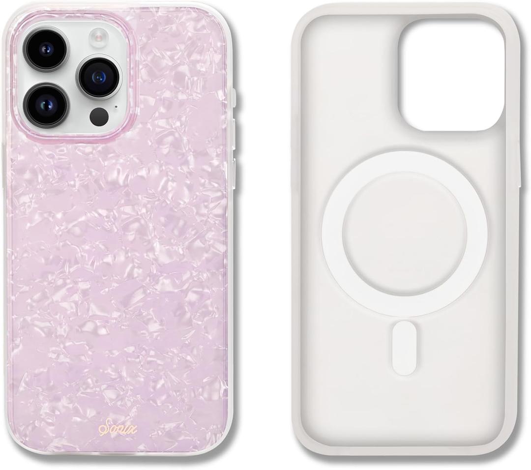 Sonix Case for iPhone 15 Pro Max | Compatible with MagSafe | 10ft Drop Tested | Pink Pearl Tort