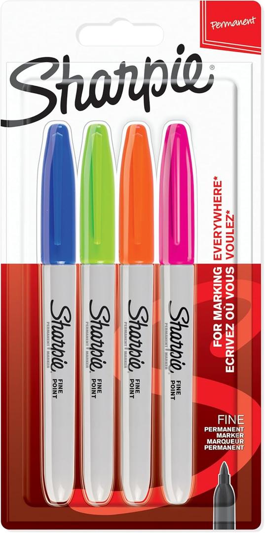 Sharpie Permanent Marker Set | Limited Edition Colour Assortment | Fine Point | 12 Count Marker Pens | Back to School Set