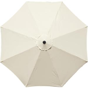 10Feet Patio Umbrella Replacement Canopy, For 8 Ribs,Market and Table Umbrella Top,Universal Strong and Thick Umbrella Canopy,UV Protection,Canopy Only. (Beige)