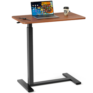 Mobile Standing Desk, 34.3" × 18.1" × 4.1" (87 × 46 × 10.5 cm) Walnut