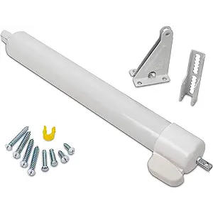 Ideal Security 9700 Heavy Pneumatic Touch & Hold Storm and Screen Door Closer for Wood, Aluminum, and Vinyl Doors, Silent and Smooth Closing, 11.5", White