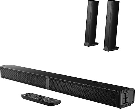 LARKSOUND 2.2 CH Soundbar for Smart TV, 2in1 Detachable Sound Bar for TV, Gaming Monitor, Surround Sound System, Bluetooth 5.3/HDMIARC/Optical/AUX Connections