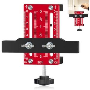 Cabinet Door Installation Positioner, Aluminum Alloy Cabinet Hardware Jig, Adjustable Length Cabinet Installation Tool, Precision Mounting Jig for Most Cabinet Doors, Effortless Alignment 2 Pack