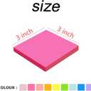 7 x Sticky Notes, 18 Pads, 3 x 3 inches, Multi-Color, Self-Stick Pads, 50 Sheets/Pad, School Supplies and Office Products(Bright Colors)