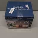 USB Plug-in Mushroom Lamp Small Bedside Table Lamp with 3 Temperature LED Bulb,Free Dimming Nights Light for Bedroom/Living Room/Entryway/Corner Decor (Stripe White)