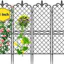 Amagabeli Garden Home 4 Pack Trellis for Climbing Plants Outdoor 72”x21” Heavy Duty Rustproof Wall Metal Decoration Large Trellis for Potted Plants Support Trellis for Roses Vegetable Black, 71"x20"