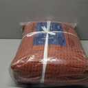 Bedsure Cooling Waffle Duvet Cover King - Cotton Blend Rayon Derived from Bamboo Duvet Cover Set for Hot Sleepers, Breathable Bedding Set with a Vintage Charm, 3 Pieces (Burnt Orange, King, 104"x90")