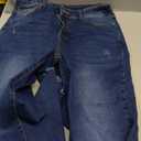 SHEWIN Women's Ripped Shaping Skinny Jeans Distressed Raw Hem Stretchy Denim Pants (6)