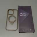 Compatible with iPhone 12 Pro Max Case & iPhone 13 Pro Max Case with Invisible Magnetic O-Ring Stand Translucent Phone Cases 6.7" [Compatible with Mag-Safe][Great Grip Feeling], Brown