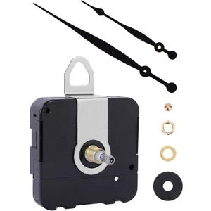 High-Torque Clock Movement Kit  Long Shaft Mechanism with 8 inch Hands, Battery-Operated Motor for 17'' to 20'' Large Wall Clocks, DIY Repair & Replacement (Thread Length: 3/8 inch)