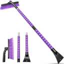 HEEYA 42.5 Inch Car Scraper Snow Brush, 12.6 Inch Large Brush Head with Ice Scraper for Window Windshield, Portable Snow Scraper for SUV Truck Vehicle Jeep RV Auto - Purple