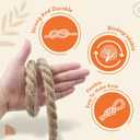 Natural Jute Rope 3/4 Inch x 50 FT (20mm)  Thick Twisted Jute Rope for Porch Swing, Railing, Landscaping & Rustic Home Dcor